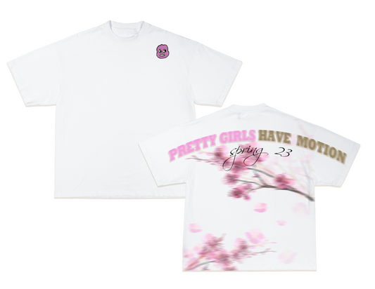 Pretty Girls Have Motion Pink Graphic Tee