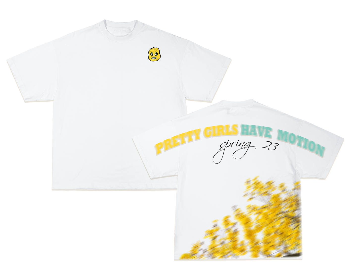 Pretty Girls Have Motion Yellow Graphic Tee